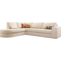 Hoekbank links Azara beige basic comfort