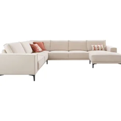 Hoekbank links Calira beige basic comfort