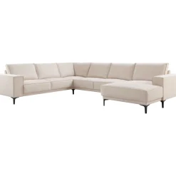 Hoekbank links Calira beige basic comfort