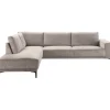 Hoekbank links Clanton taupe basic comfort