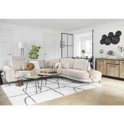 Hoekbank links Flandria beige basic comfort