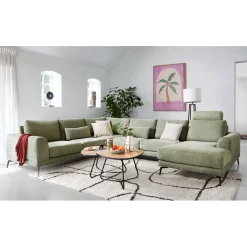 Hoekbank links Flandria groen basic comfort