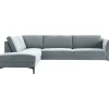Hoekbank links Gulnare lichtgrijs basic comfort