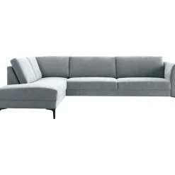 Hoekbank links Gulnare lichtgrijs basic comfort