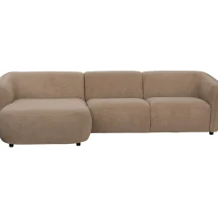 Hoekbank links Harper bruin basic comfort