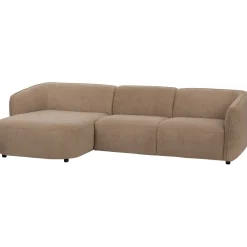 Hoekbank links Harper bruin basic comfort