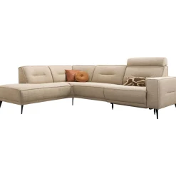 Hoekbank links Hazima beige met relaxfunctie excellent comfort