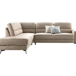 Hoekbank links Mirtho microleder taupe excellent comfort