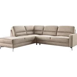 Hoekbank links Mirtho microleder taupe excellent comfort