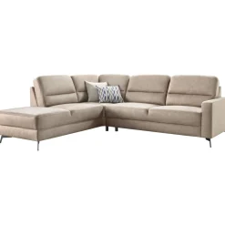 Hoekbank links Mirtho microleder taupe excellent comfort