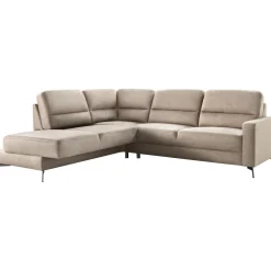 Hoekbank links Mirtho microleder taupe excellent comfort