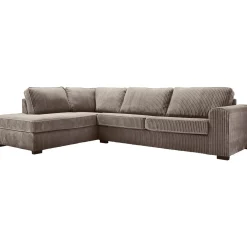 Hoekbank links Pomasi grijs met diepe zit basic comfort