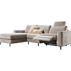 Hoekbank links Totham bruin relaxfunctie basic comfort