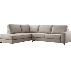 Hoekbank links Totham taupe microleder excellent comfort