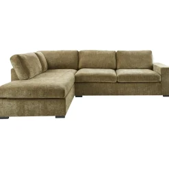 Hoekbank links Yukom groen met kussens premium comfort