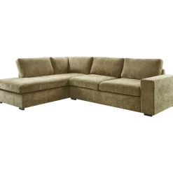 Hoekbank links Yukom groen met kussens premium comfort