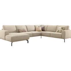 Hoekbank rechts Alburg beige basic comfort
