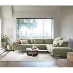 Hoekbank rechts Alunda groen relaxfunctie excellent comfort