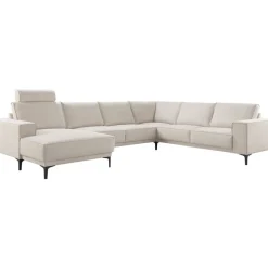 Hoekbank rechts Calira beige basic comfort