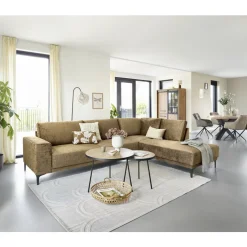 Hoekbank rechts Clanton bruin basic comfort