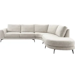 Hoekbank rechts Flandria beige premium comfort