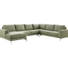 Hoekbank rechts Flandria groen supreme comfort