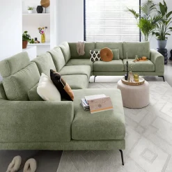Hoekbank rechts Flandria groen supreme comfort