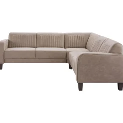 Hoekbank rechts Mills microleder taupe premium comfort