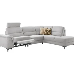 Hoekbank rechts Mirtho grijs relaxfunctie basic comfort