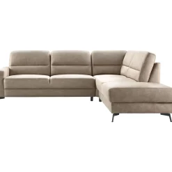 Hoekbank rechts Mirtho microleder taupe excellent comfort