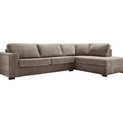 Hoekbank rechts Pomasi grijs met diepe zit basic comfort