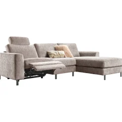 Hoekbank rechts Totham bruin relaxfunctie basic comfort