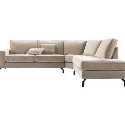 Hoekbank rechts Totham taupe basic comfort