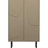 Opbergkast Atri 135x85x40 cm taupe