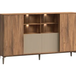 Opbergkast Lodetto 236x137x45 cm deuren champagnekleur