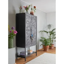 Opbergkast Montclair zwart 190x100x042 cm