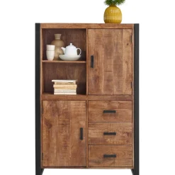 Opbergkast Newhaven mangohout 150x100x43 cm