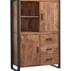 Opbergkast Newhaven mangohout 150x100x43 cm