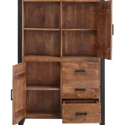 Opbergkast Newhaven mangohout 150x100x43 cm