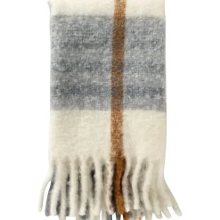 Plaid Goletta 130x170 cm wit met blauw