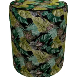 Poef Barlare met groene bladeren