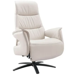 Relaxfauteuil Altonia large lichtgrijs leer