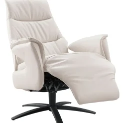 Relaxfauteuil Altonia small lichtgrijs leer