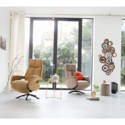 Relaxfauteuil Balfour small microleder cognac