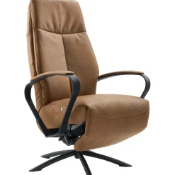 Relaxfauteuil Beltra elektrisch medium microleder bruin