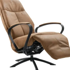 Relaxfauteuil Beltra medium microleder bruin