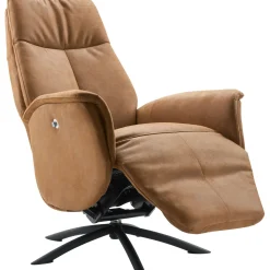 Relaxfauteuil Benoni large microleder bruin