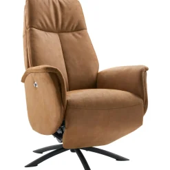 Relaxfauteuil Benoni large microleder bruin