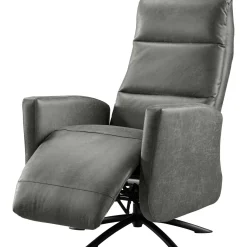 Relaxfauteuil Cervan elektrisch large microleder antraciet