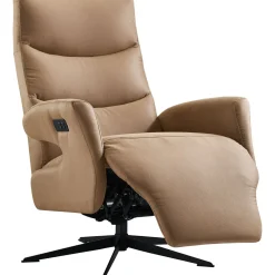 Relaxfauteuil electrisch verstelbaar Nortwood cognac